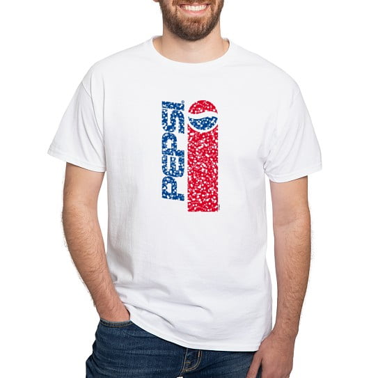 CafePress - Pepsi Flashback Bubbles T Shirt - Men's Classic Cotton T-Shirts