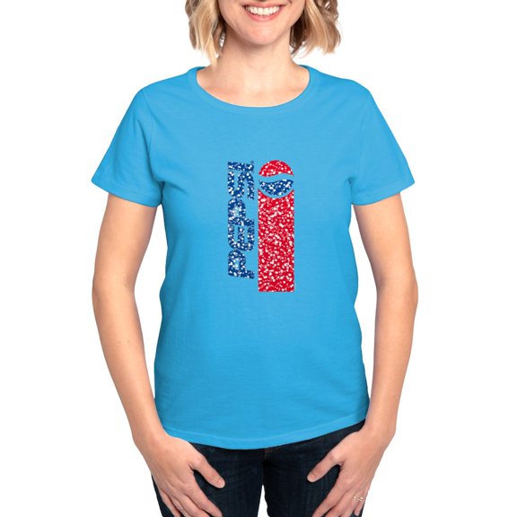 CafePress - Pepsi Flashback Bubbles Women's Classic T Shirt - Women's Traditional Fit Dark T-Shirt