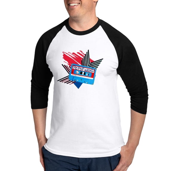 CafePress - Pepsi Flashback Cassette Baseball Tee - Cotton Baseball Jersey, 3/4 Raglan Sleeve Shirt
