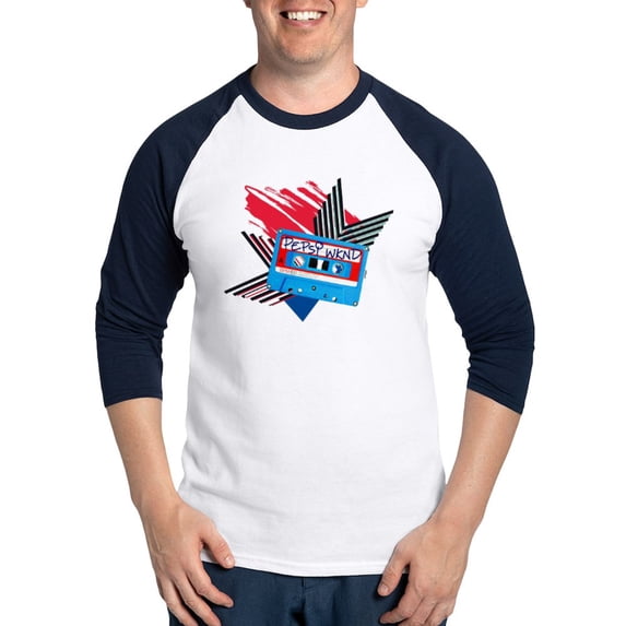 CafePress - Pepsi Flashback Cassette Baseball Tee - Cotton Baseball Jersey, 3/4 Raglan Sleeve Shirt