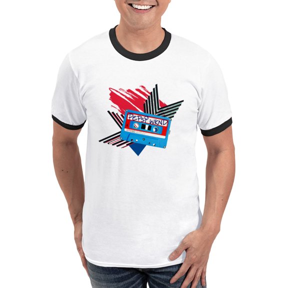 CafePress - Pepsi Flashback Cassette Ringer T - 100% Cotton Ringed T-Shirt