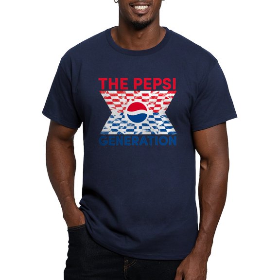 CafePress - Pepsi Flashback Checkered Men's Classic T Shirt - Men's Fitted T-Shirt