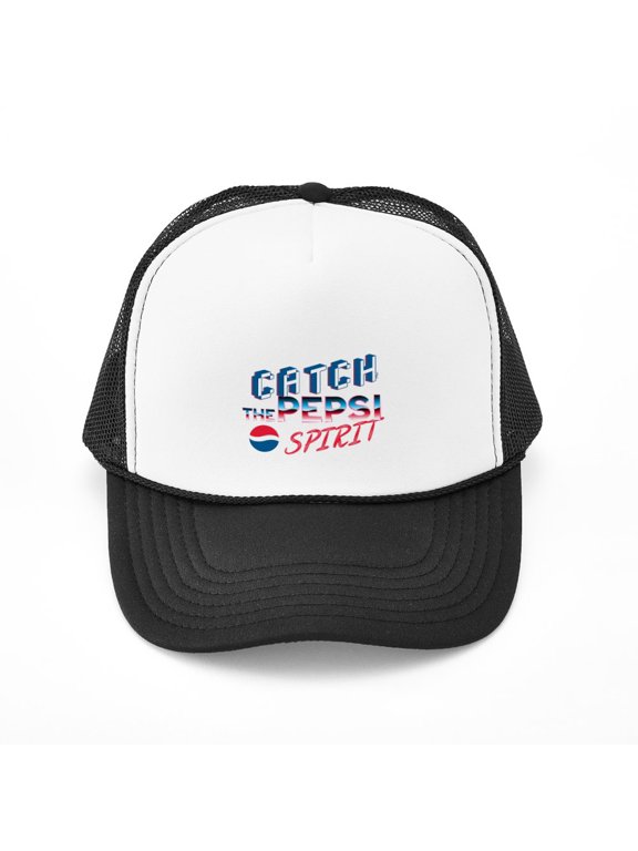 - Pepsi Flashback Spirit - Adjustable Unisex Printed Trucker Hat with Mesh Back