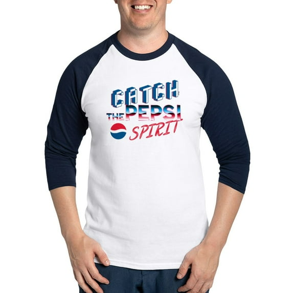 CafePress - Pepsi Flashback Spirit Baseball Jersey - Cotton Baseball Jersey, 3/4 Raglan Sleeve Shirt