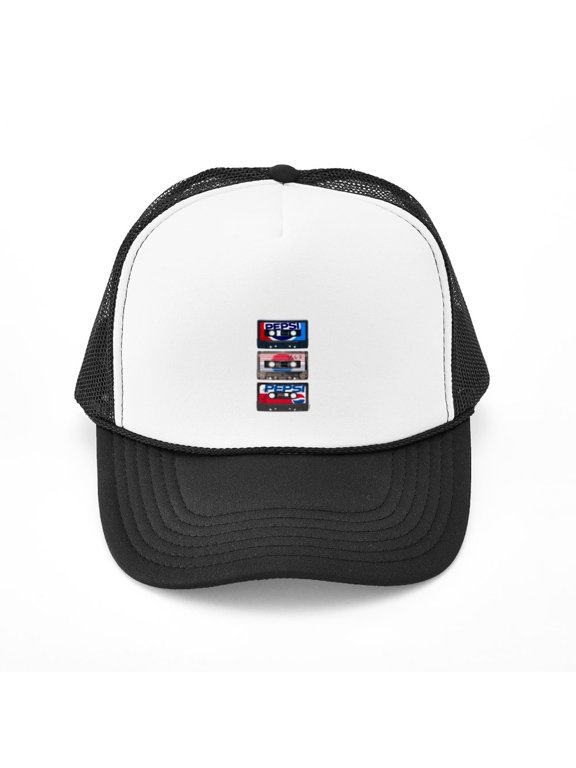 - Pepsi Flashback Tapes - Adjustable Unisex Printed Trucker Hat with Mesh Back