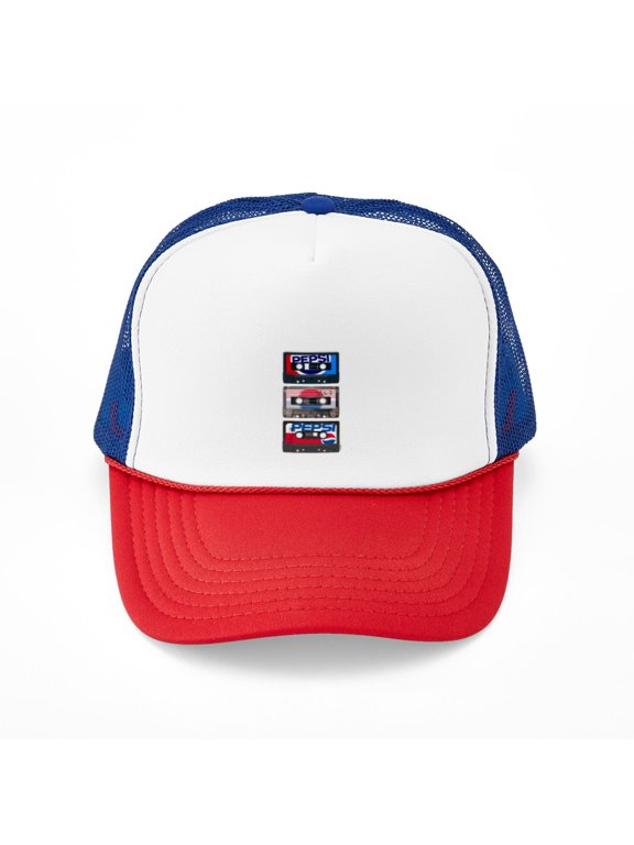 - Pepsi Flashback Tapes - Adjustable Unisex Printed Trucker Hat with Mesh Back