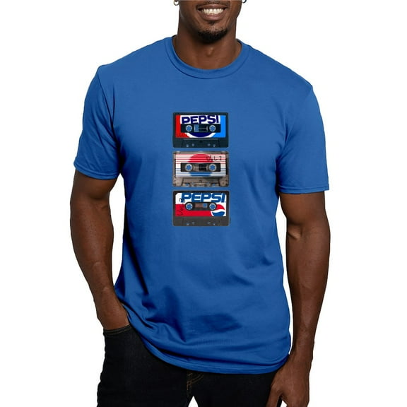 CafePress - Pepsi Flashback Tapes Men's Fitted T Shirt (Dark) - Men's Fitted T-Shirt
