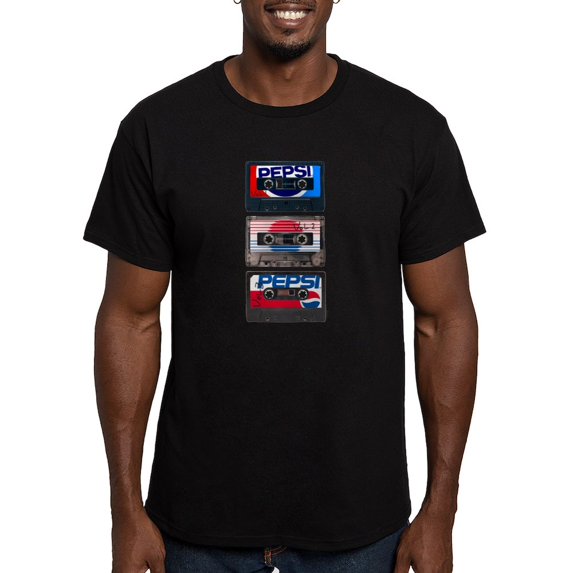 CafePress - Pepsi Flashback Tapes Men's Fitted T Shirt (Dark) - Men's Fitted T-Shirt