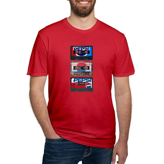 CafePress - Pepsi Flashback Tapes Men's Fitted T Shirt (Dark) - Men's Fitted T-Shirt