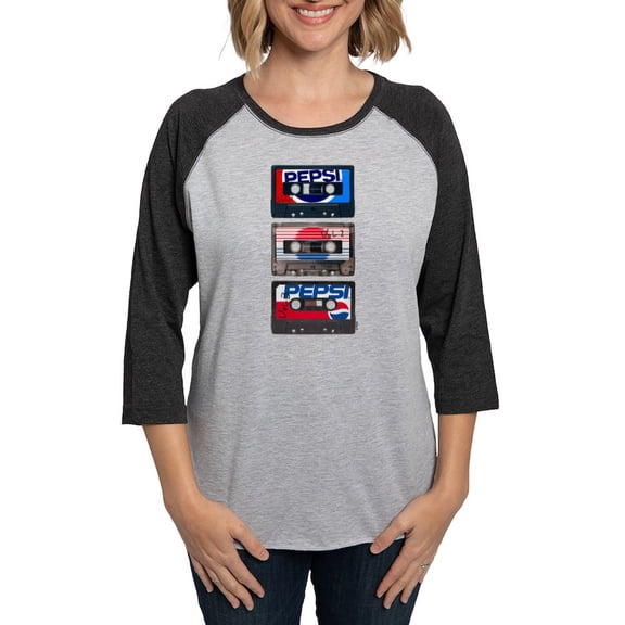 CafePress - Pepsi Flashback Tapes - Womens Baseball Tee