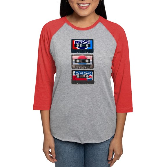 CafePress - Pepsi Flashback Tapes - Womens Baseball Tee