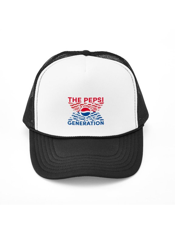 - Pepsi Generation Checkered - Adjustable Unisex Printed Trucker Hat with Mesh Back