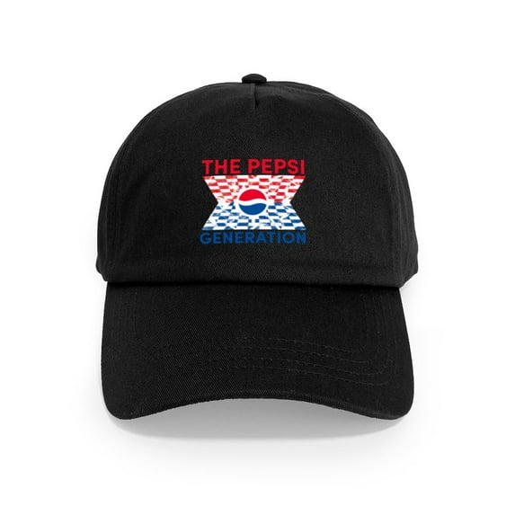 CafePress - Pepsi Generation Checkered Cap - Adjustable 100% Brushed Unisex Casual Cotton Baseball Cap, Beige, 1