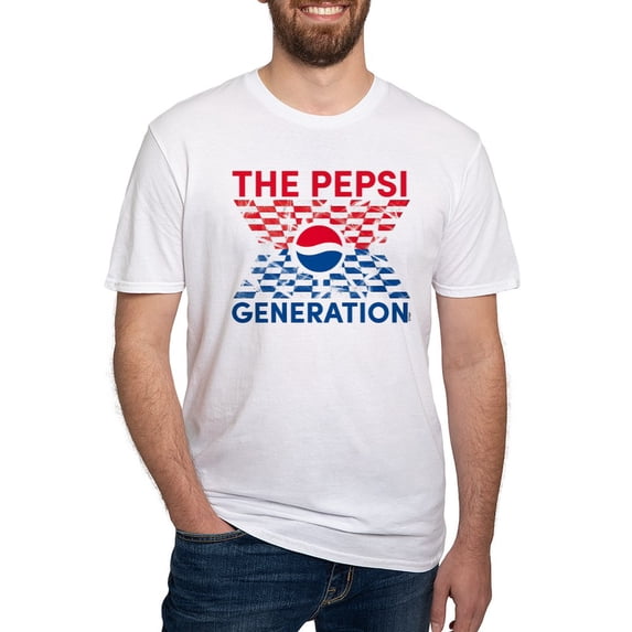 CafePress - Pepsi Generation Checkered Fitted T Shirt - Fitted T-Shirt, Vintage Fit Soft Cotton Tee