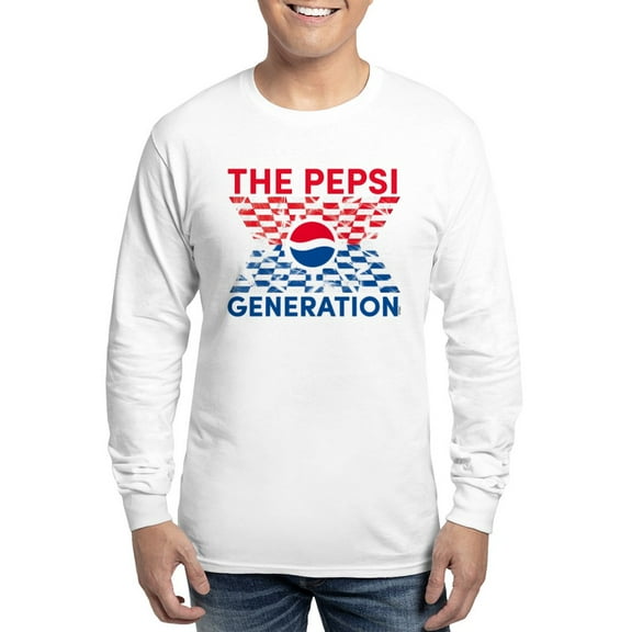 CafePress - Pepsi Generation Checkered Long Sleeve T Shirt - Unisex Cotton Long Sleeve T-Shirt