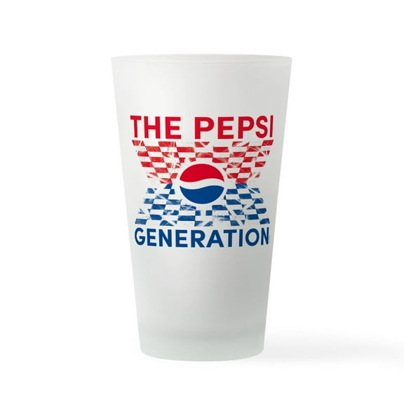 CafePress - Pepsi Generation Checkered - Pint Glass, Drinking Glass, 16 oz. CafePress