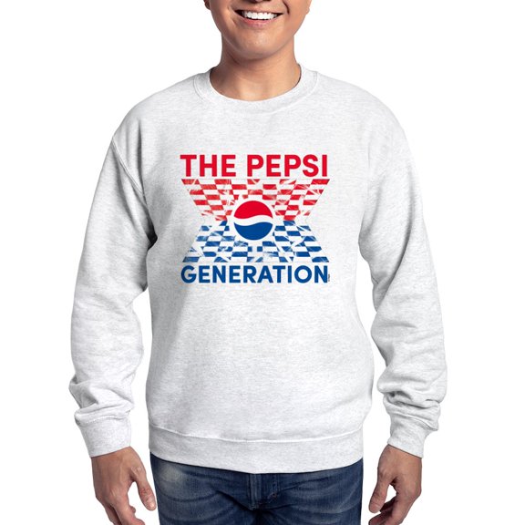 CafePress - Pepsi Generation Checkered Sweatshirt - Crew Neck Sweatshirt
