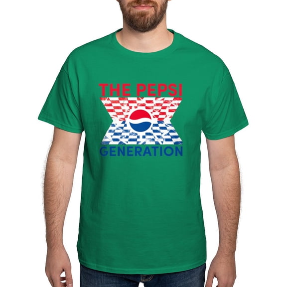 CafePress - Pepsi Generation Checkered T Shirt - Men's Classic Graphic Cotton T-Shirt