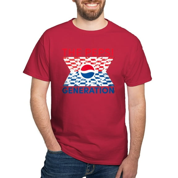 CafePress - Pepsi Generation Checkered T Shirt - Men's Classic Graphic Cotton T-Shirt