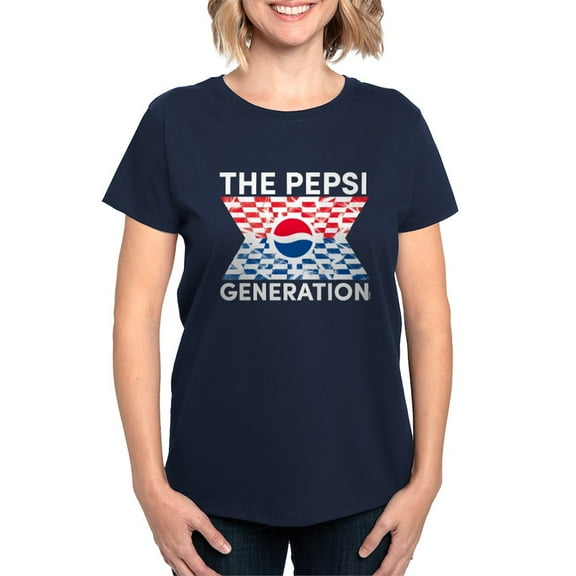 CafePress - Pepsi Generation Checkered Women's Classic T Shirt - Women's Traditional Fit Dark T-Shirt