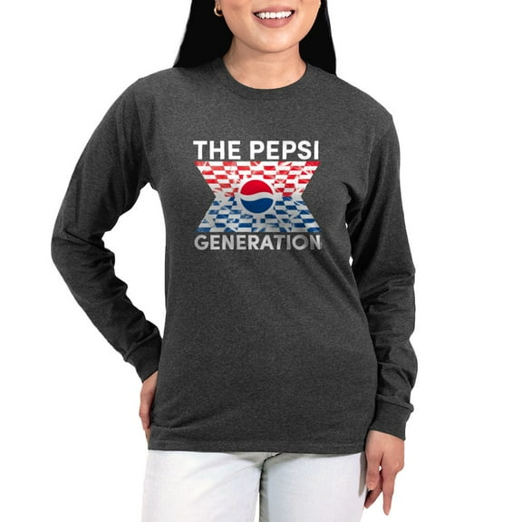 CafePress - Pepsi Generation Women's Long Sleeve Dark T Shirt - Women's Long Sleeve Graphic Tee Casual Fit