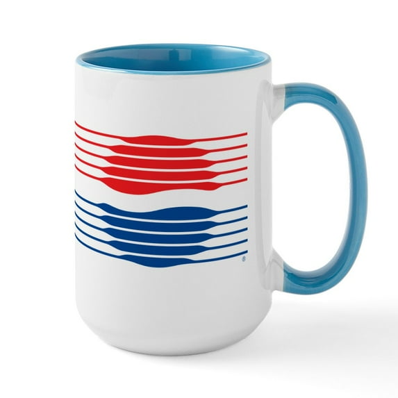 CafePress - Pepsi Logo Distorted - 15 oz Ceramic Large White Novelty Mug