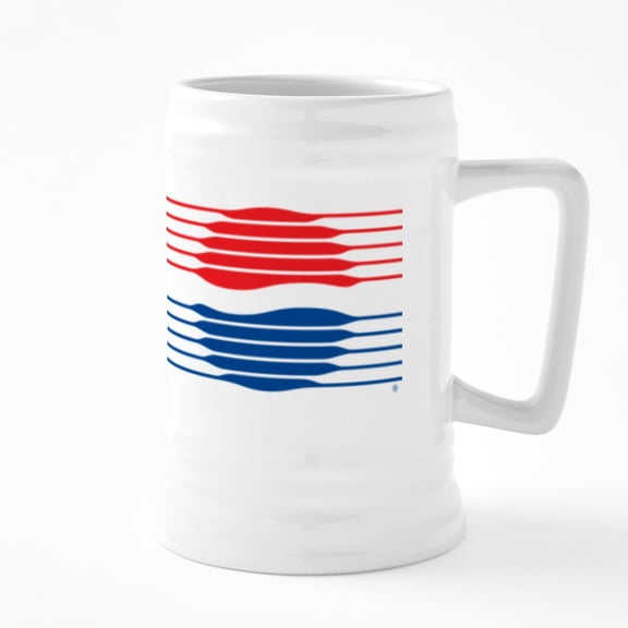 CafePress - Pepsi Logo Distorted - 25 Ounce Ceramic White Beer Stein Mug
