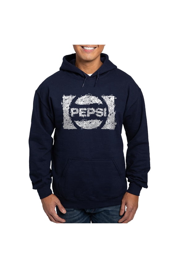- Pepsi Logo Doodle Hoodie (Dark) - Pullover Hoodie, Classic, Comfortable Hooded Sweatshirt