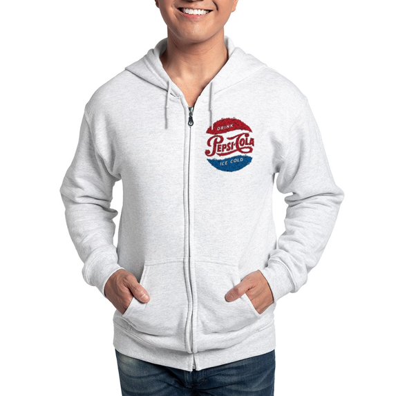 CafePress - Pepsi Logo Doodle Zip Hoodie - Zip Hoodie, Classic Hooded Sweatshirt with Metal Zipper