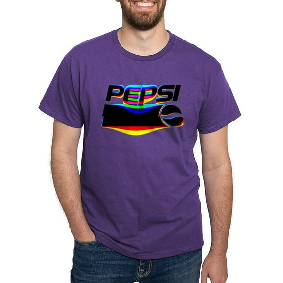 CafePress - Pepsi Logo Glitch White T Shirt - Men's Classic Graphic Cotton T-Shirt
