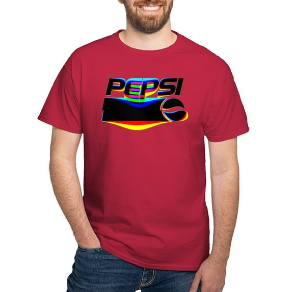 CafePress - Pepsi Logo Glitch White T Shirt - Men's Classic Graphic Cotton T-Shirt
