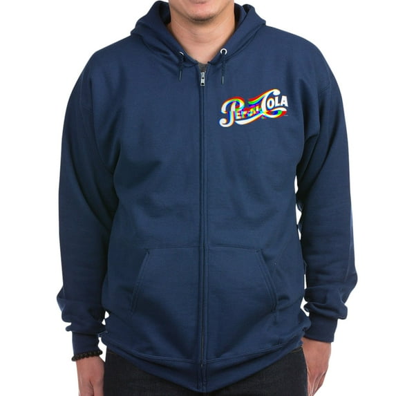 CafePress - Pepsi Logo Glitch Zip Hoodie (Dark) - Zip Hoodie, Classic Hooded Sweatshirt with Metal Zipper