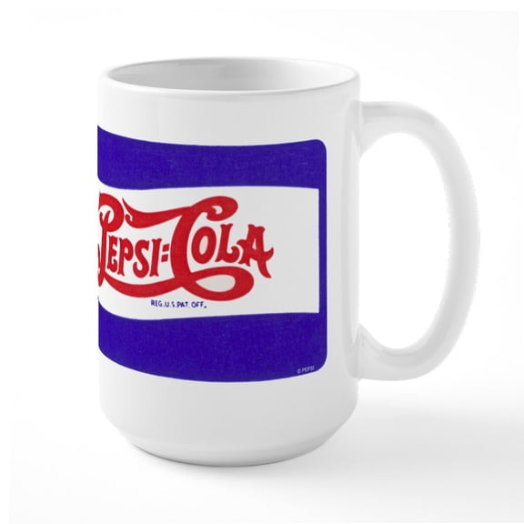CafePress - Pepsi Logo Mugs - 15 oz Ceramic Large White Novelty Mug