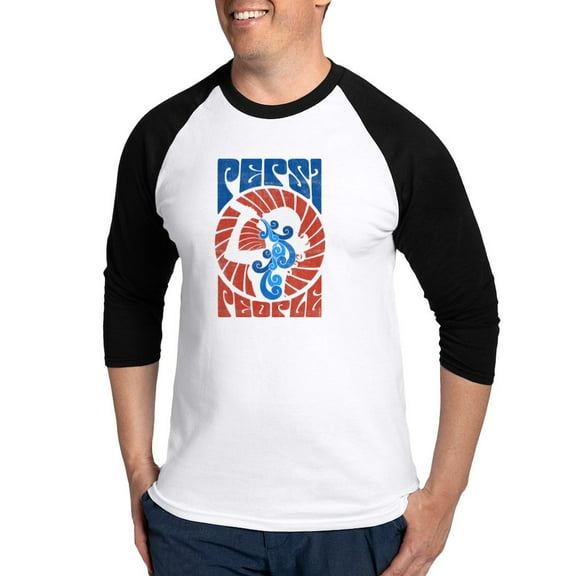 CafePress - Pepsi People Baseball Tee - Cotton Baseball Jersey, 3/4 Raglan Sleeve Shirt