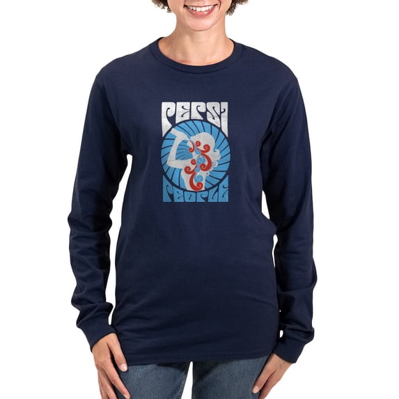 CafePress - Pepsi People Women's Long Sleeve Dark T Shirt - Women's Long Sleeve Graphic Tee Casual Fit