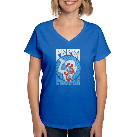 CafePress - Pepsi People Women's V Neck Dark T Shirt - Women's V-Neck Dark T-Shirt