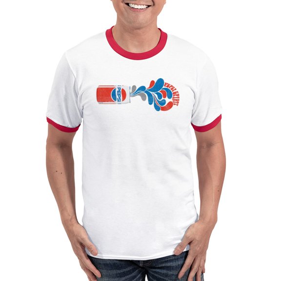 CafePress - Pepsi Spirit Can Ringer T - 100% Cotton Ringed T-Shirt