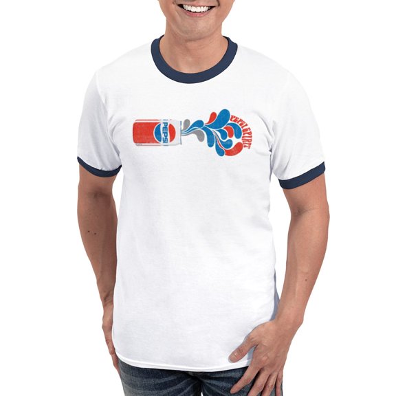 CafePress - Pepsi Spirit Can Ringer T - 100% Cotton Ringed T-Shirt