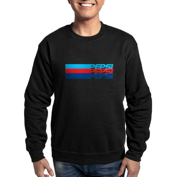 CafePress - Pepsi Striped - Classic Crew Neck Sweatshirt