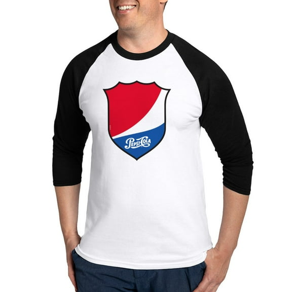 CafePress - Pepsi Varsity Badge 3 Baseball Tee - Cotton Baseball Jersey, 3/4 Raglan Sleeve Shirt