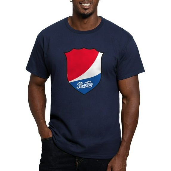 CafePress - Pepsi Varsity Badge 3 Men's Fitted T Shirt (Dark) - Men's Fitted T-Shirt