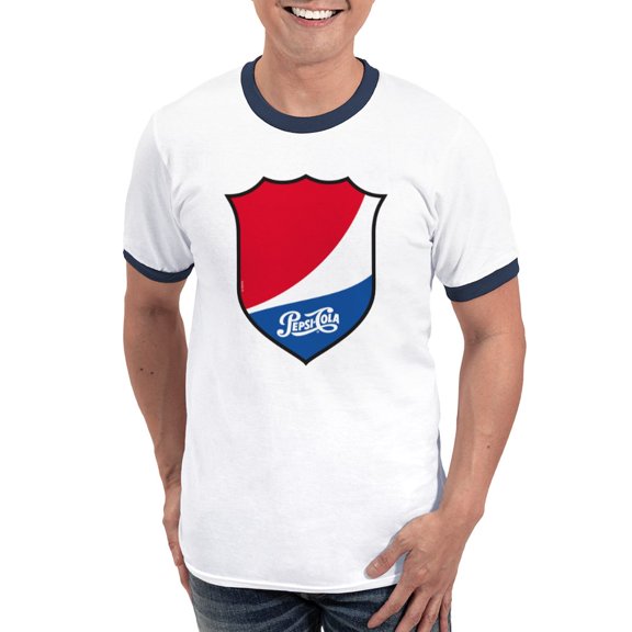CafePress - Pepsi Varsity Badge 3 Ringer T - 100% Cotton Ringed T-Shirt