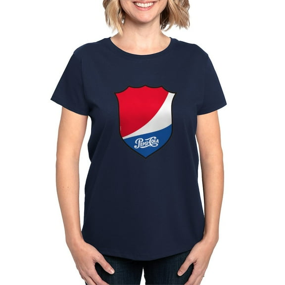 CafePress - Pepsi Varsity Badge 3 Women's Dark T Shirt - Women's Traditional Fit Dark T-Shirt