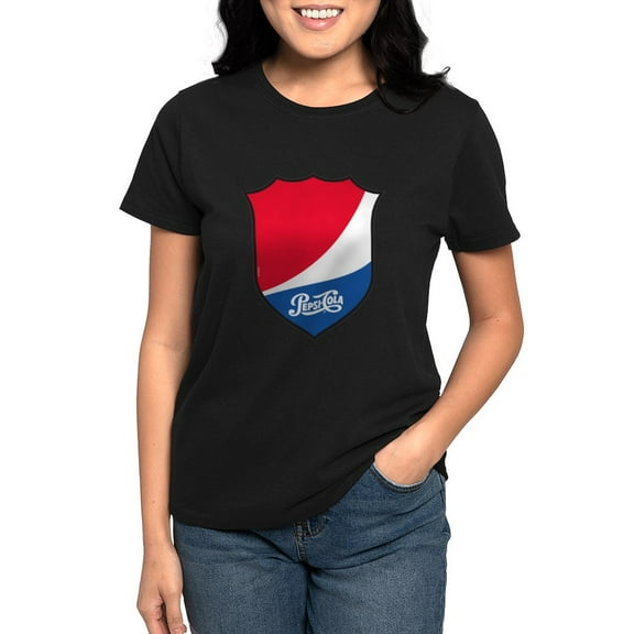 CafePress - Pepsi Varsity Badge 3 Women's Dark T Shirt - Women's Traditional Fit Dark T-Shirt