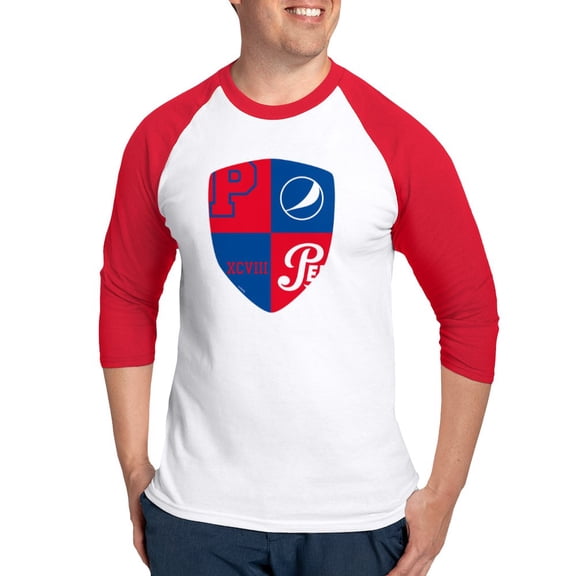 CafePress - Pepsi Varsity Badge 7 Baseball Tee - Cotton Baseball Jersey, 3/4 Raglan Sleeve Shirt