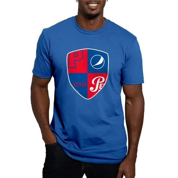CafePress - Pepsi Varsity Badge 7 Men's Fitted T Shirt (Dark) - Men's Fitted T-Shirt