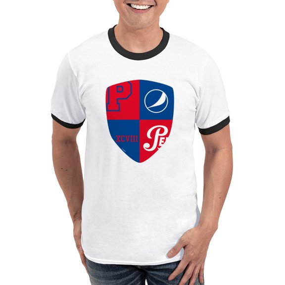 CafePress - Pepsi Varsity Badge 7 Ringer T - 100% Cotton Ringed T-Shirt