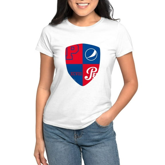 CafePress - Pepsi Varsity Badge Women's Classic White T Shirt - Women's Classic T-Shirt