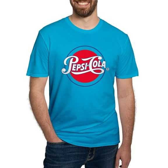 CafePress - Pepsi Varsity Cola Round Fitted T Shirt - Men's Fitted T-Shirt