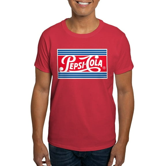 CafePress - Pepsi Varsity Cola Stripe Light T Shirt - Men's Classic Graphic Cotton T-Shirt